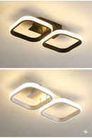 Luminária de Teto LED Nórdica Quadrada 2 Lâmpadas – Estilo Contemporâneo e Elegante