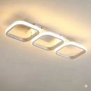 Luminária de Teto LED Nórdica Quadrada 3 Lâmpadas – Design Premium e Iluminação Potente