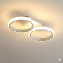 Luminária de Teto LED Nórdica Redonda 2 Lâmpadas – Design Moderno e Minimalista
