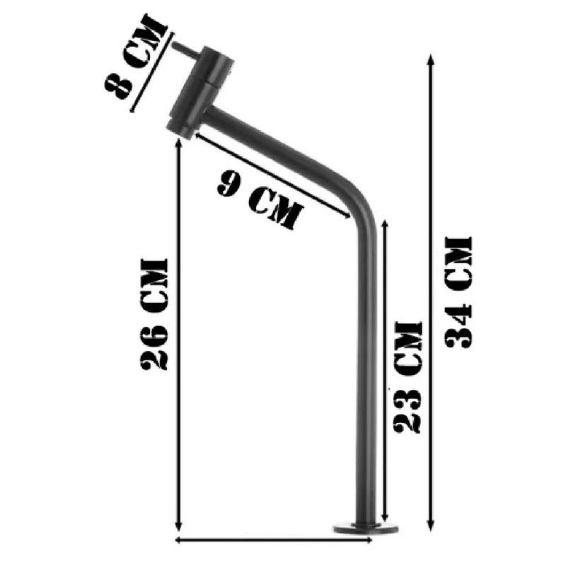 Torneira de Cozinha Link Preta Alta | 1/4 Volta Premium