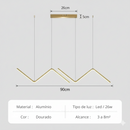 Lustre Linea Duo LED – Design Contemporâneo em Zigzag