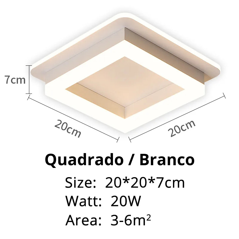 Luminária Elegance – Design Moderno Quadrado