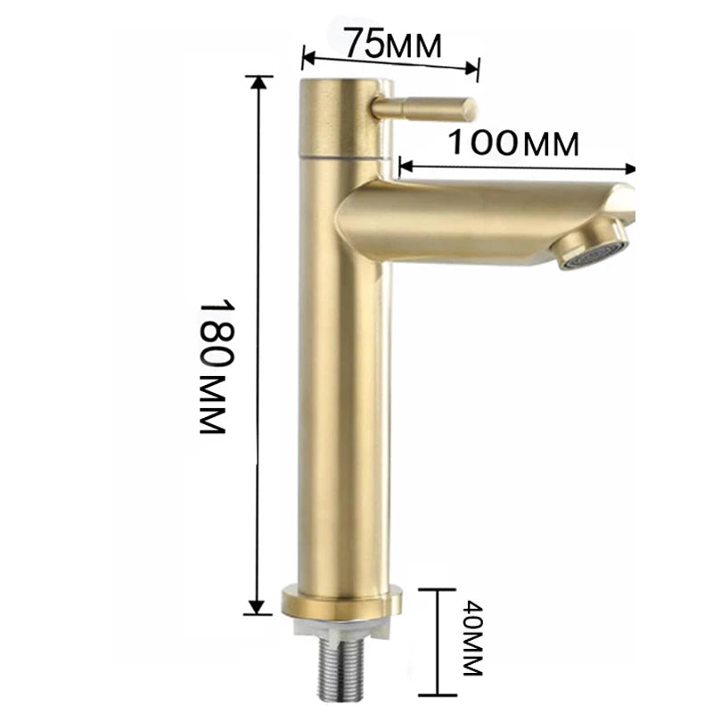 Torneira de Água Fria para Pia | Design Moderno e Durável