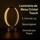 Luminária Touch Sense Oval Crystal 3 Cores