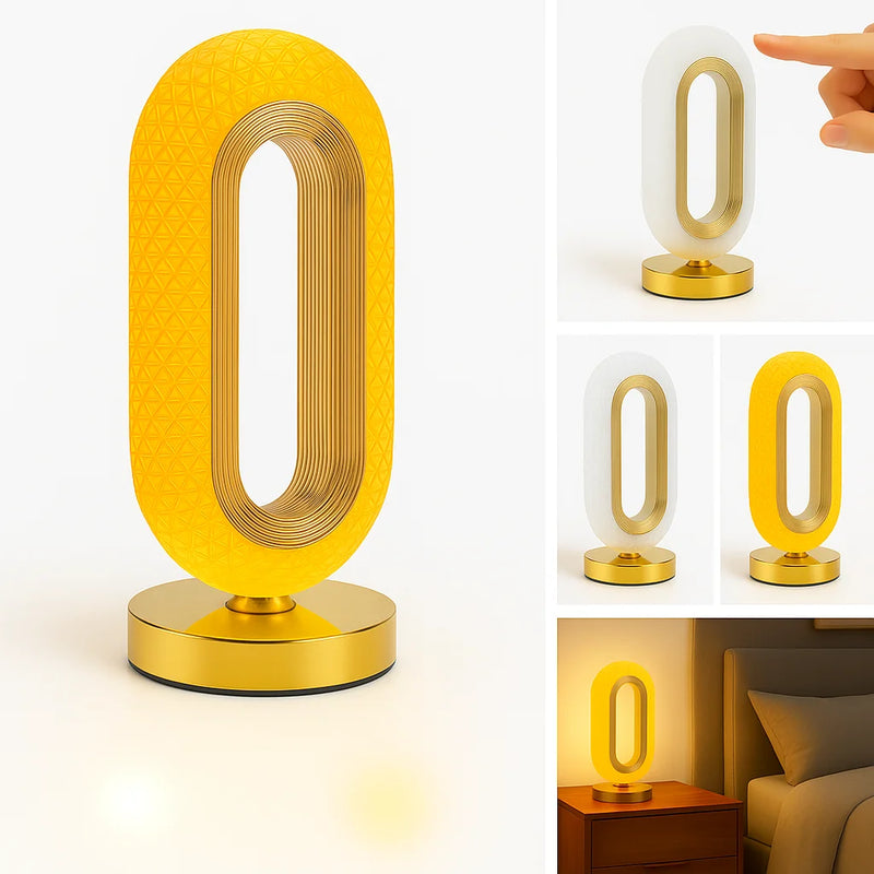 Luminária de Cristal Dourado Touch Sense | 3 Cores