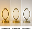 Luminária Touch Sense Oval Crystal 3 Cores
