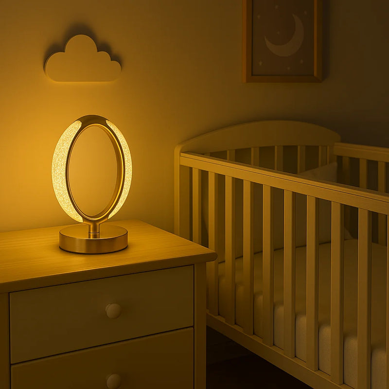 Luminária Touch Sense Oval Crystal 3 Cores