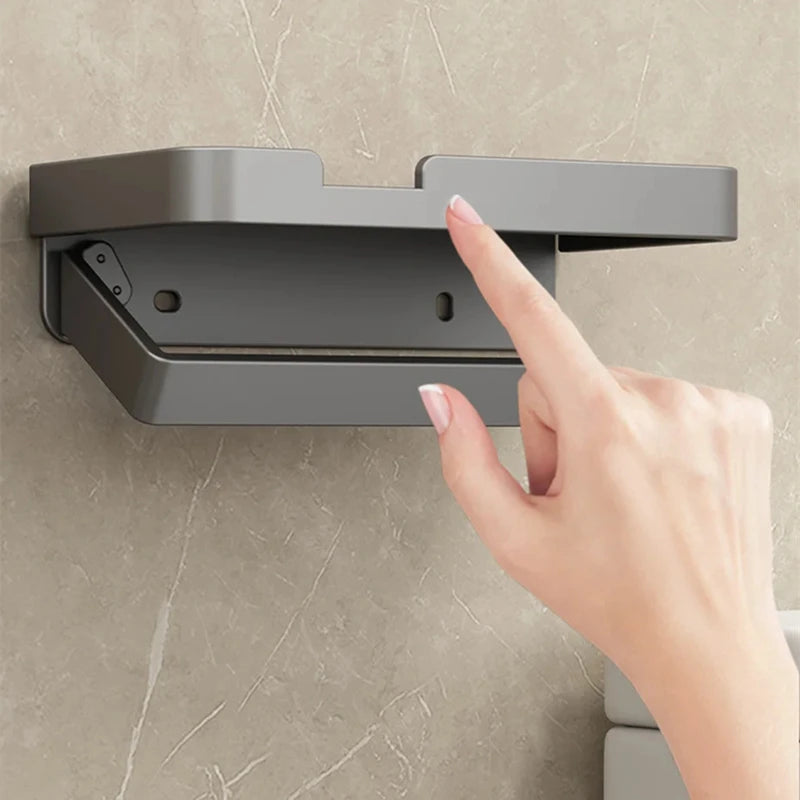 Porta Papel Higiênico de Parede com Nicho para Celular e Objetos