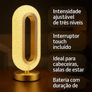 Luminária de Cristal Dourado Touch Sense | 3 Cores