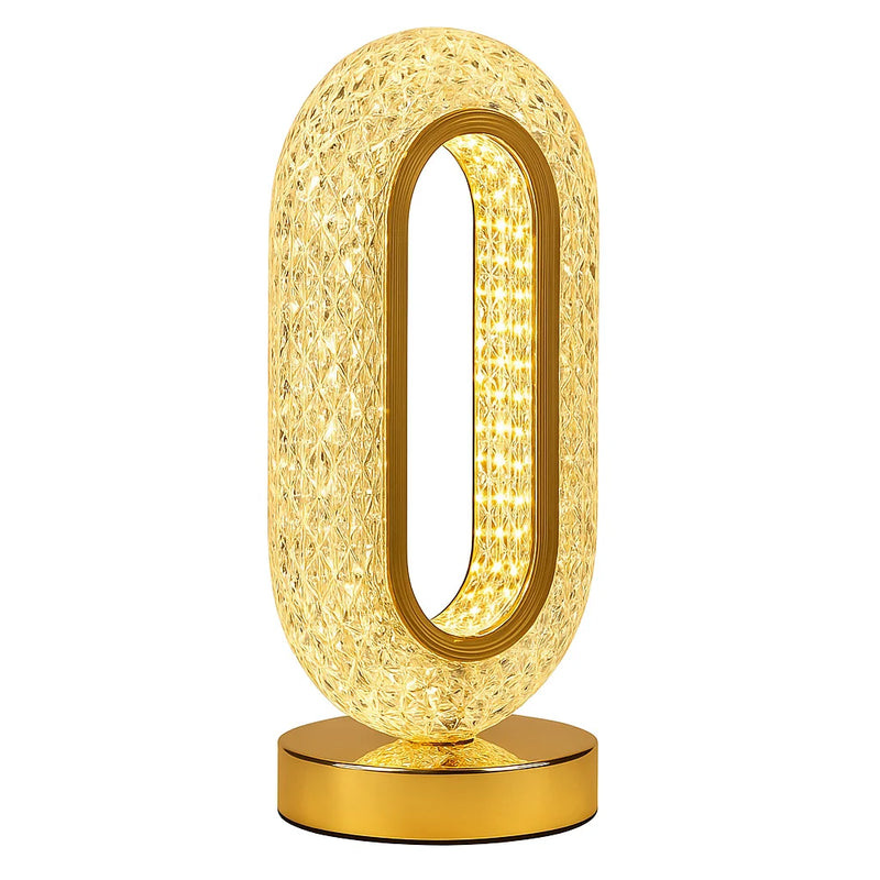 Luminária de Cristal Dourado Touch Sense | 3 Cores